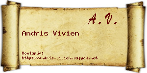 Andris Vivien névjegykártya